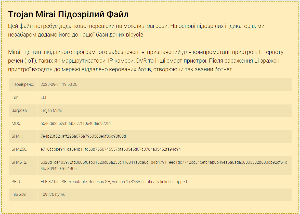 Підозрілий файл онлайн сканер файлів