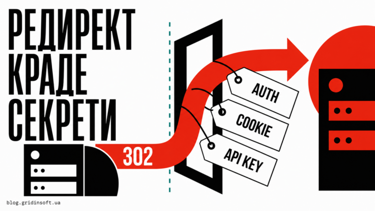 Редирект 302 тягне позначки автентифікації, cookie та API-ключа до іншого сервера.