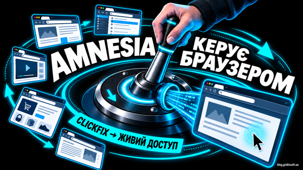 AmnesiaStealer перетворює сесію Chromium на приховано керований браузер.