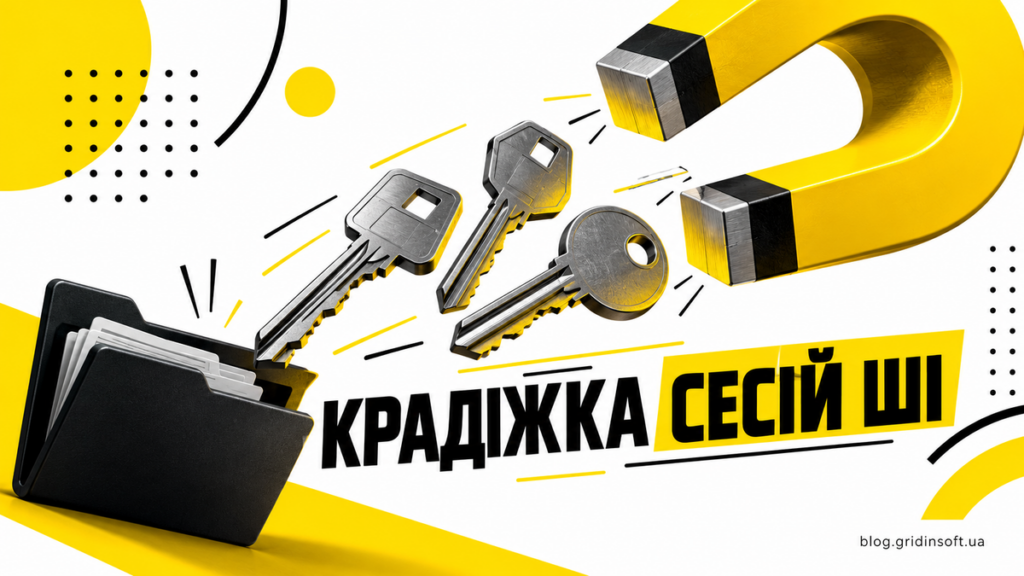 Великий жовтий магніт витягує три ключі з комп’ютерної папки.