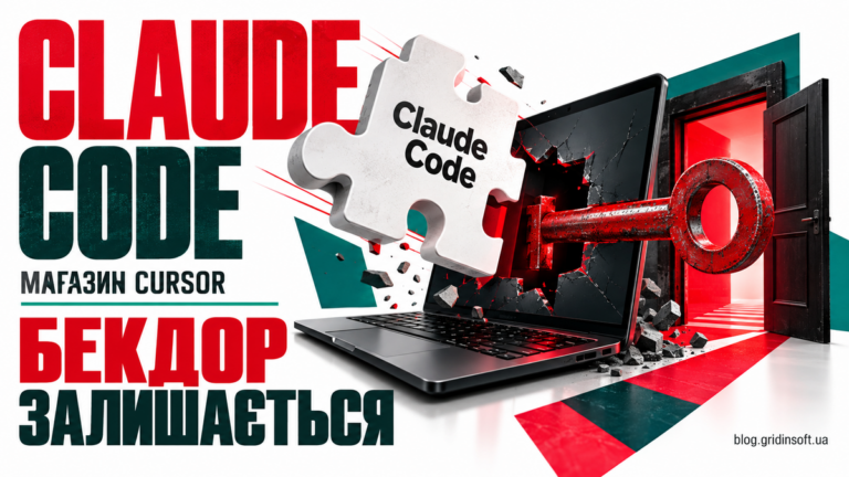 Модуль Claude Code від’єднується від ноутбука, але червоний ключ залишається біля відчинених дверей.