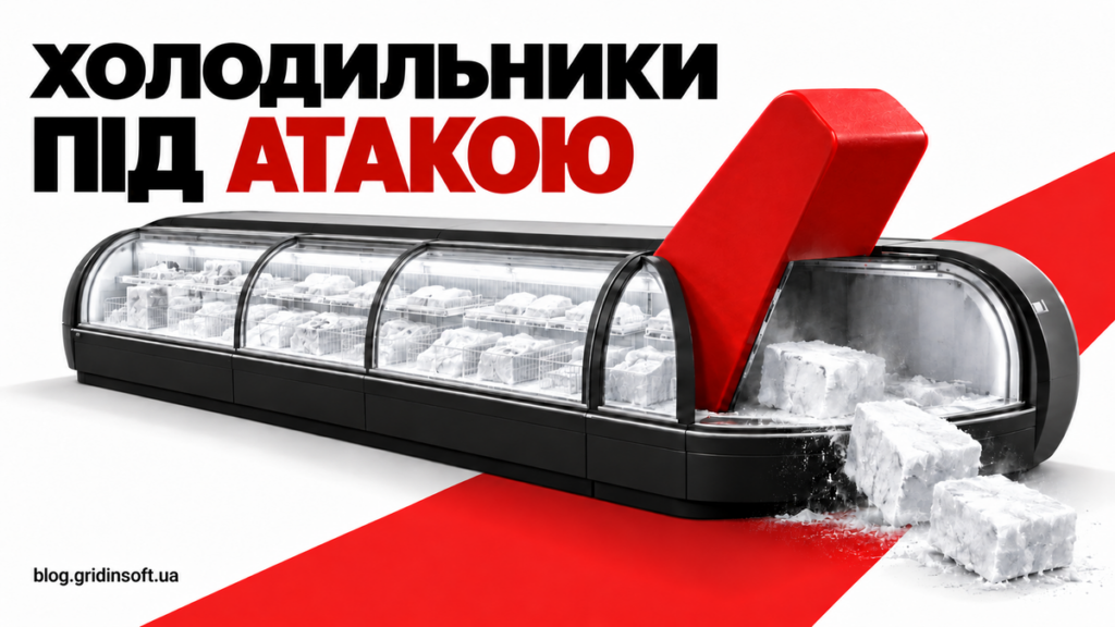 Холодильна вітрина супермаркету у вигляді червоного перемикача — порушення роботи охолодження.