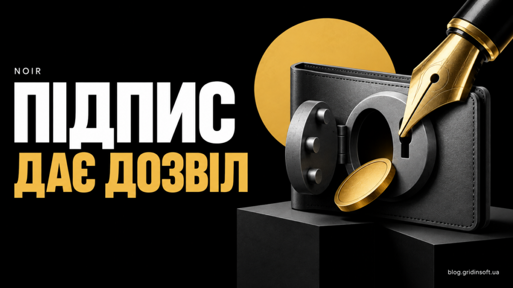 Золоте перо відкриває сейф гаманця як ключ до дозволу